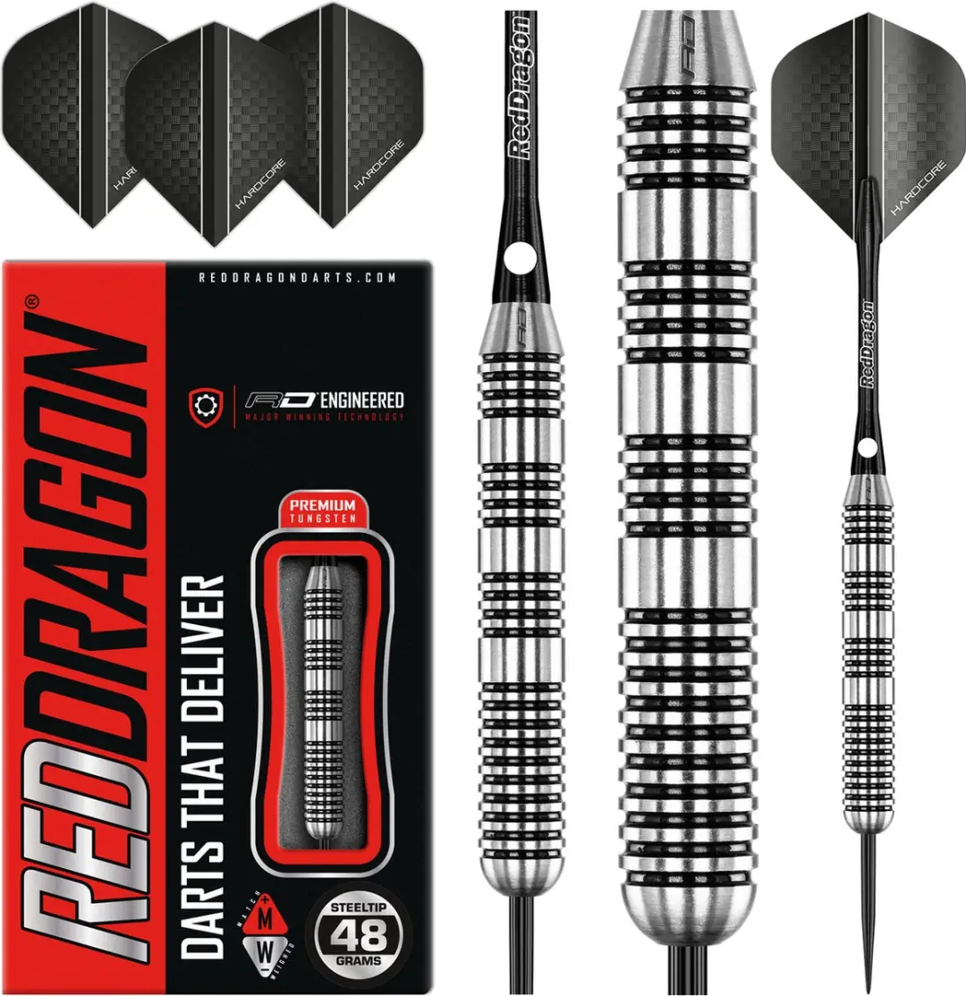 Red Dragon Bunker Buster 80% Dartpijlen 3 Stuks - Zilver/Zwart