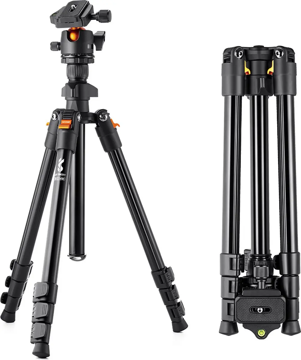 K&F Concept KF09.101V1 Statief - 4 Secties - Zwart