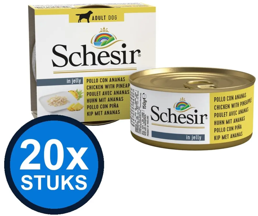 Schesir Hond Blik Kip & Ananas 150g