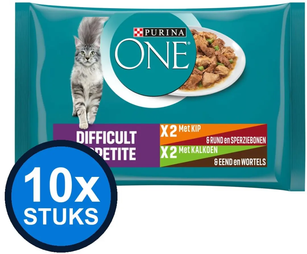 Purina ONE Difficult Appetite Adult Kattenvoer Natvoer
