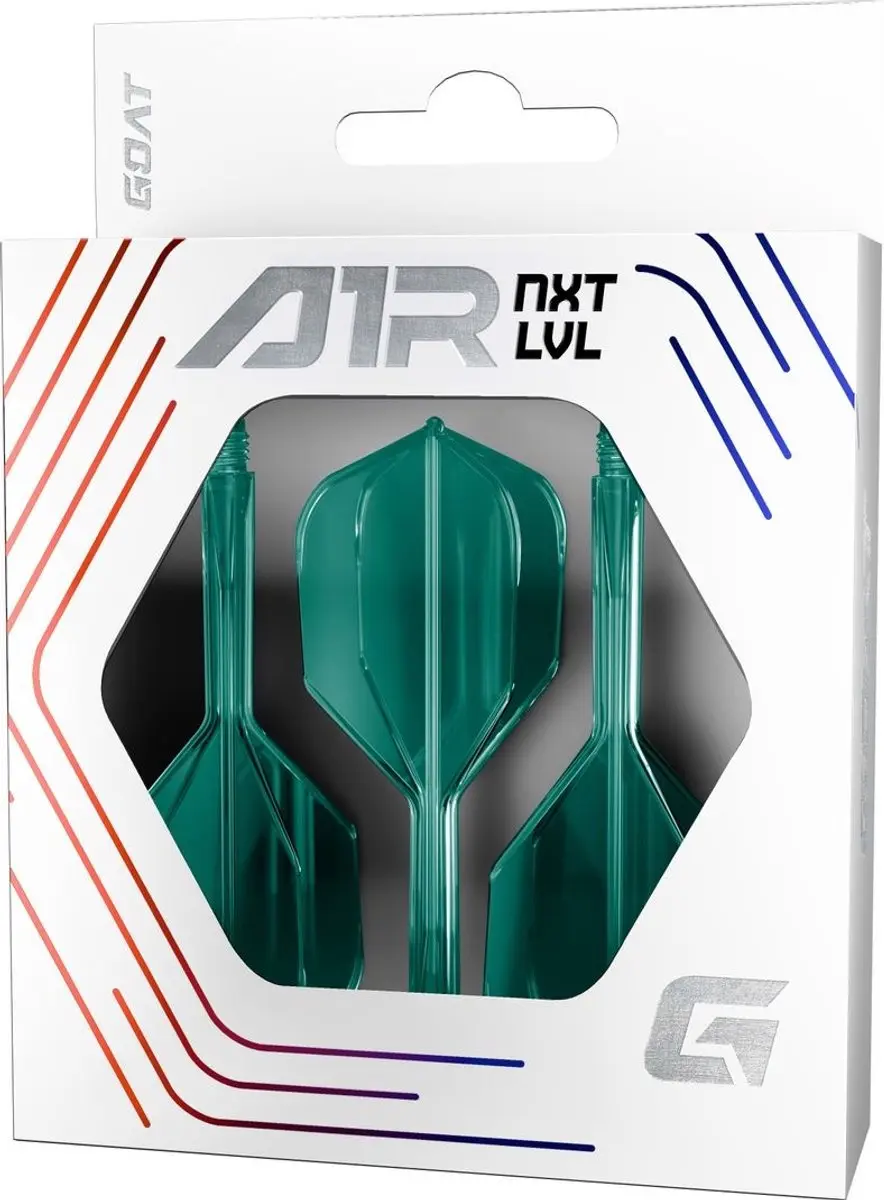 goat Air Green Clear NO6 Dart Flights - 3 Stuks