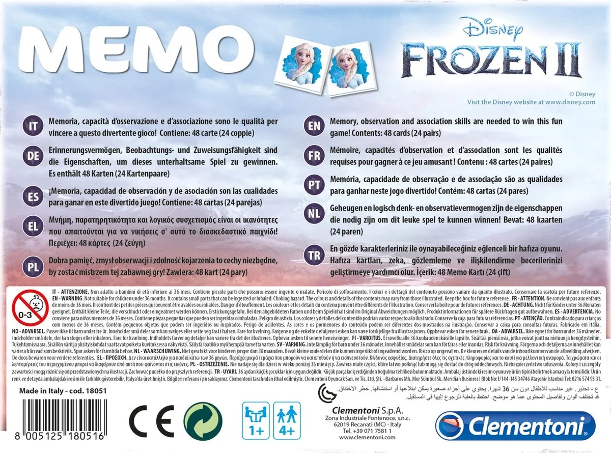 Disney Frozen 2 Memo Pocket Kaartspel - 18051