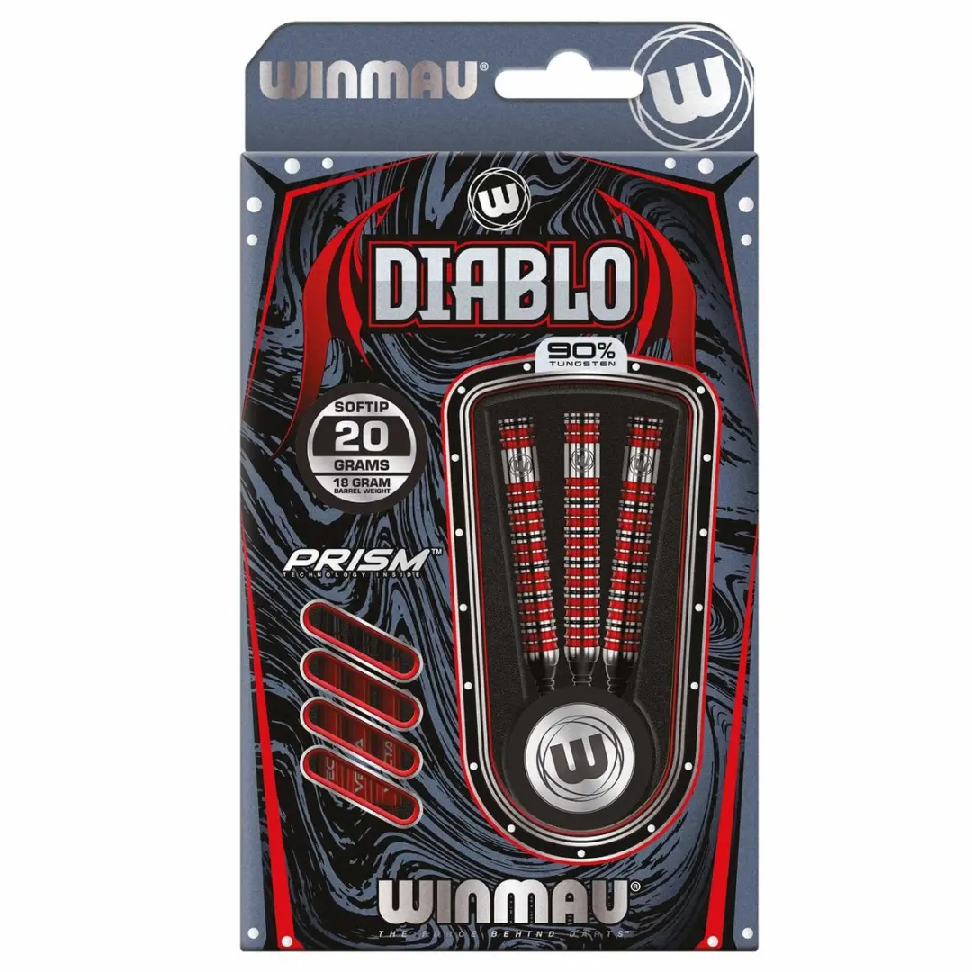 Winmau Diablo Parallel 90% Soft Tip Darts - 3 Stuks