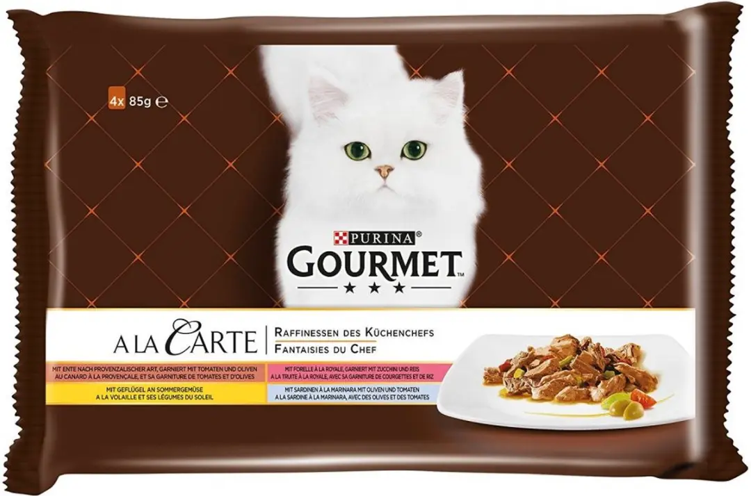 Purina Gourmet A La Carte Chef’s Recipe Selection Natvoer Kat - 4x85g - afbeelding 6 van 6