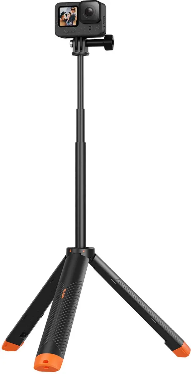 Telesin Floating Selfiestick Statief & Bobber 6974944463457 - Zwart/Oranje