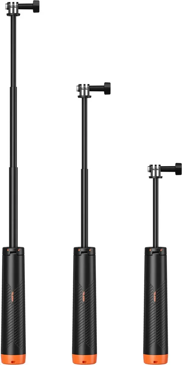 Telesin Floating Selfiestick Statief & Bobber 6974944463457 - Zwart/Oranje