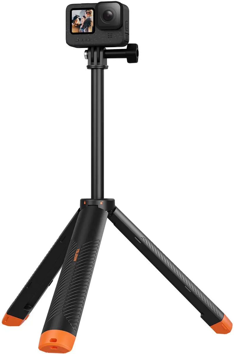 Telesin Floating Selfiestick Statief & Bobber 6974944463457 - Zwart/Oranje - afbeelding 6 van 6