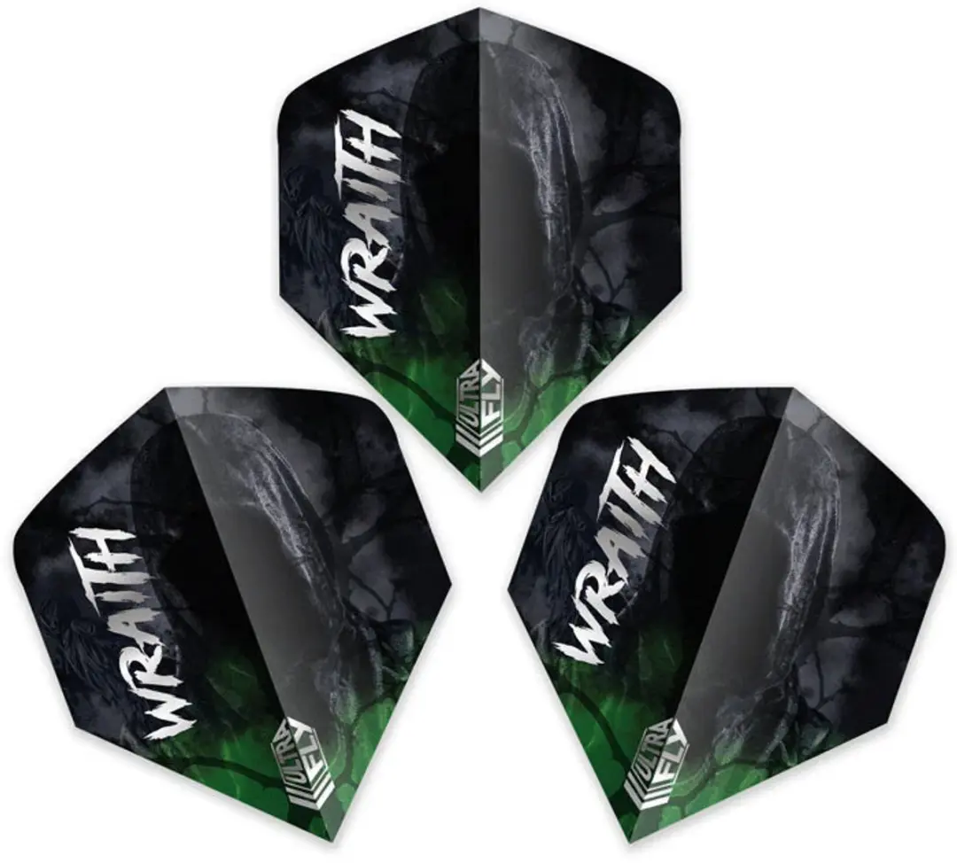 Unicorn UltraFly Wraith Big Wing Dart Flights 69107 - 3 Stuks - Groen/Zwart