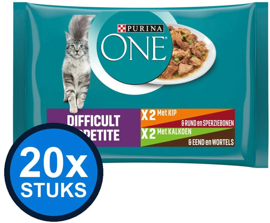 Purina ONE Difficult Appetite Adult Kip & Kalkoen Natvoer