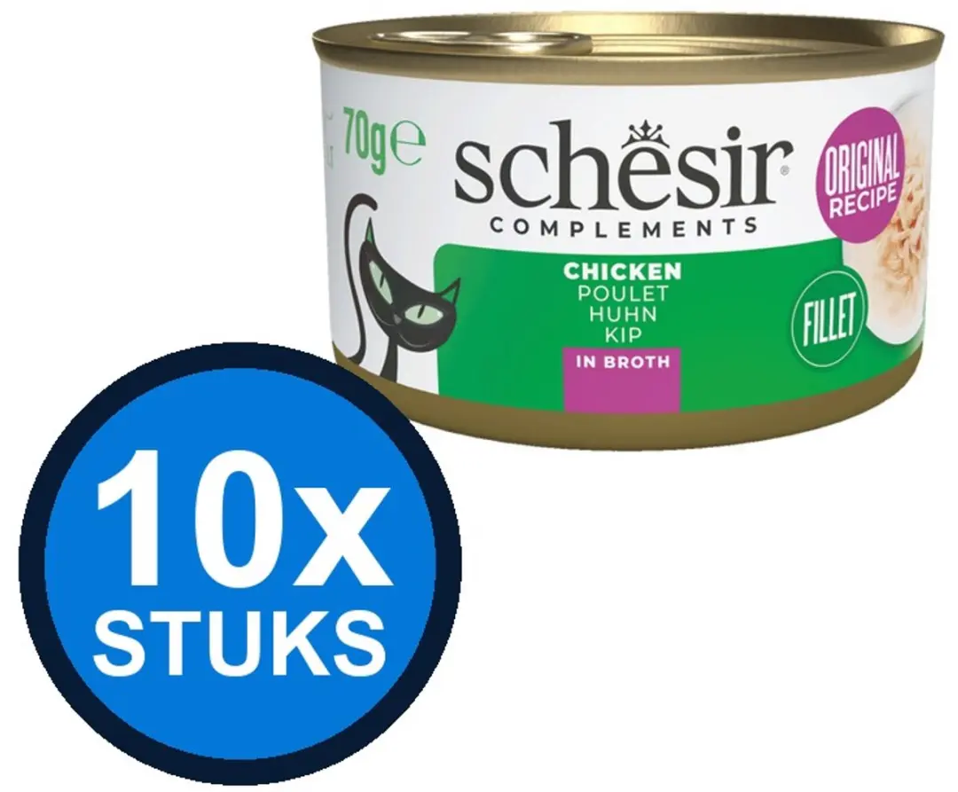 Schesir Kat Blik Bouillon Kipfilet