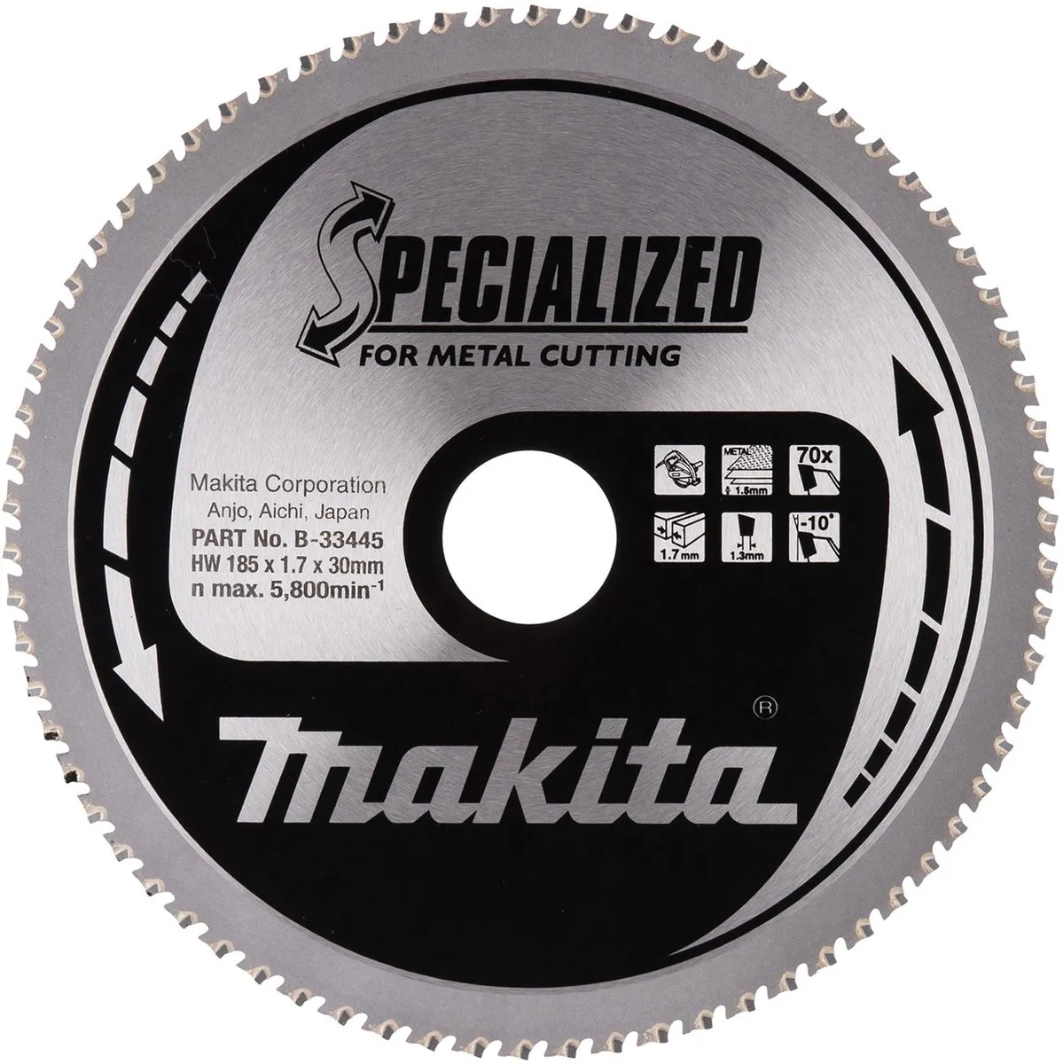 Makita B-33445 Cirkelzaagblad Dun Plaatstaal 185mm