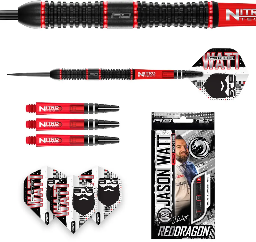 Red Dragon Jason Watt 90% Dartpijlen - 3 Stuks
