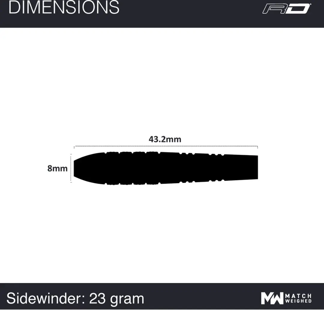 Red Dragon Sidewinder 80% Dartpijlen - 3 Stuks
