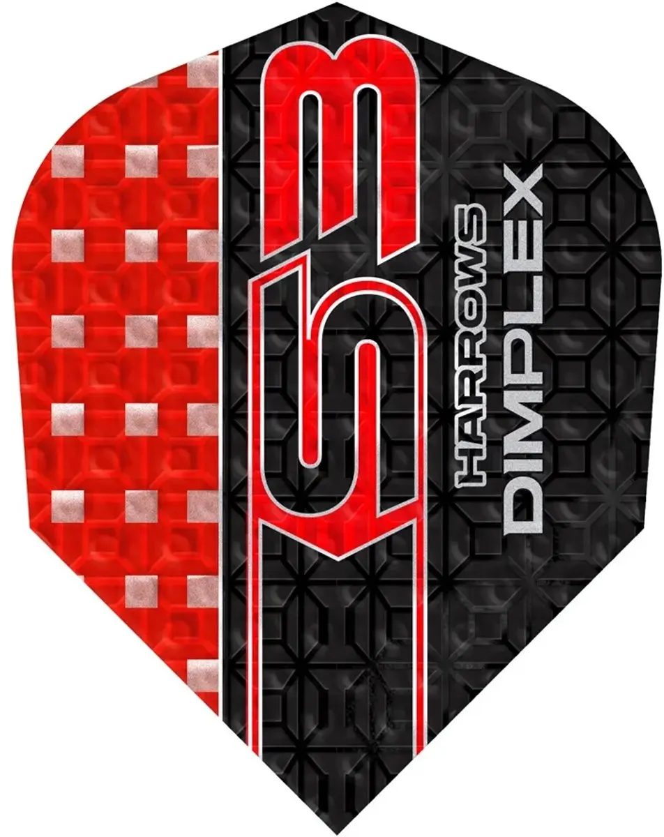 Harrows Dimplex S3 Red NO6 Dart Flights - HF4202 - 3 Stuks