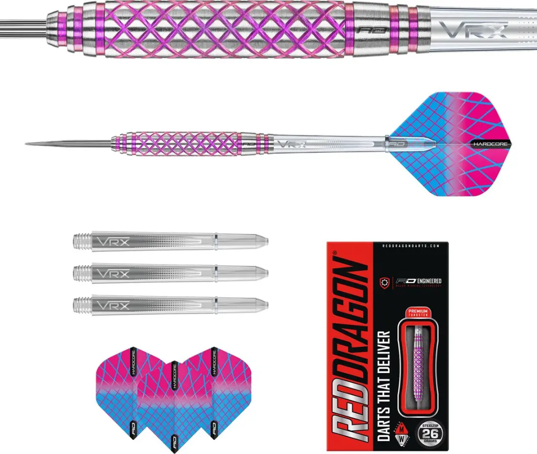 Red Dragon Confession 85% Dartpijlen - 3 Stuks - Roze/Zilver
