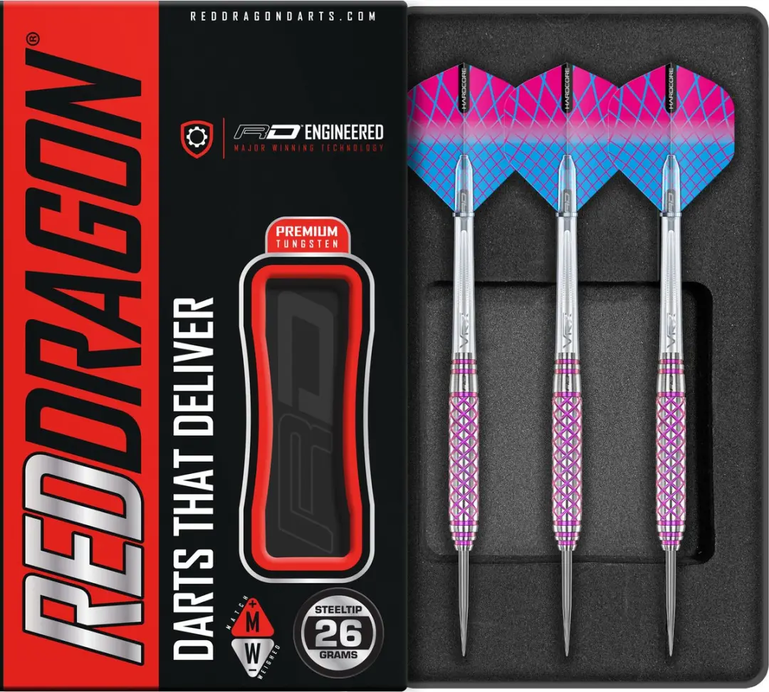 Red Dragon Confession 85% Dartpijlen - 3 Stuks - Roze/Zilver