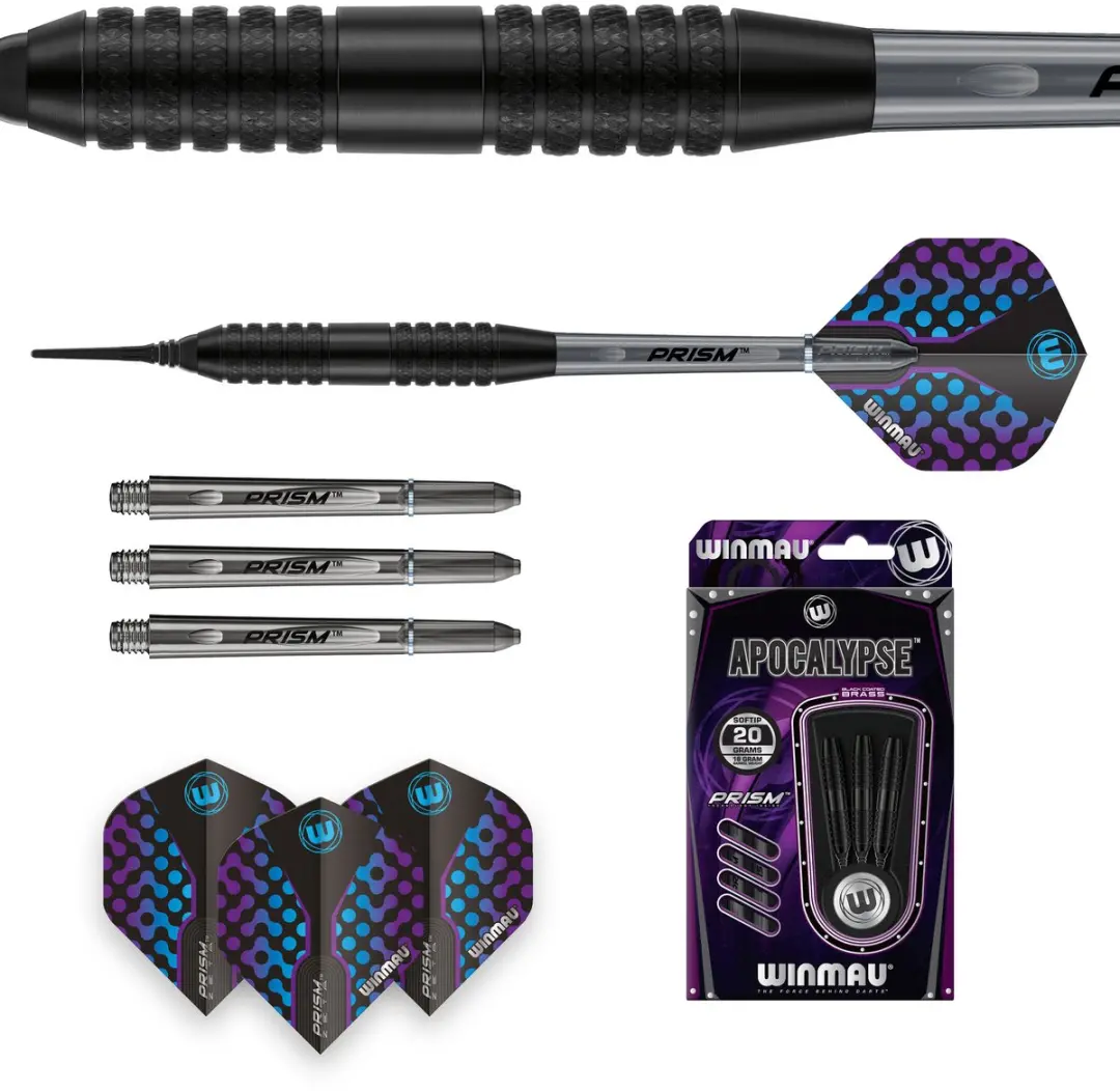 Winmau Apocalypse 3 Brass Soft Tip Darts - 3 Stuks