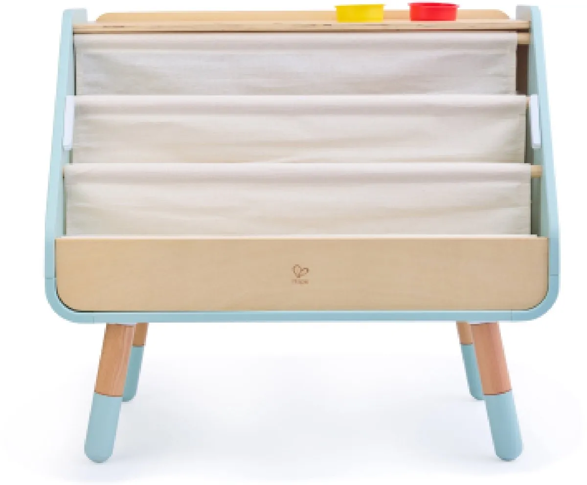 Hape 2-in-1 Boekenplank/Tekentafel - Azuur & Beuken