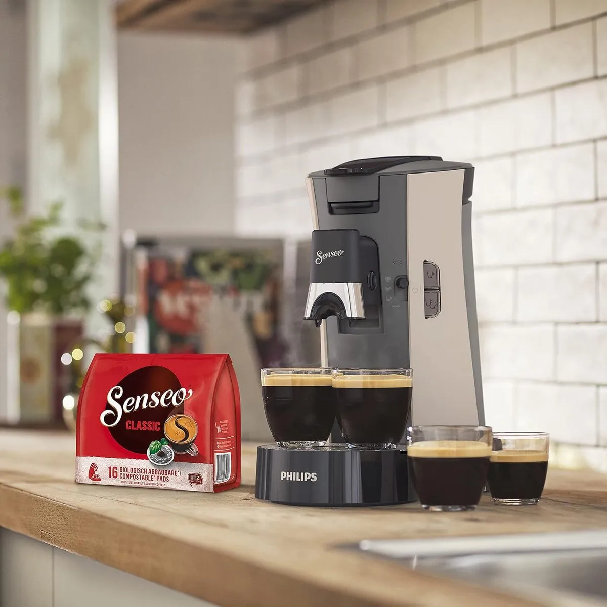 Philips Senseo Select CSA240/30 Koffiepadapparaat - 5 Kopjes - 0.9L - Nougat