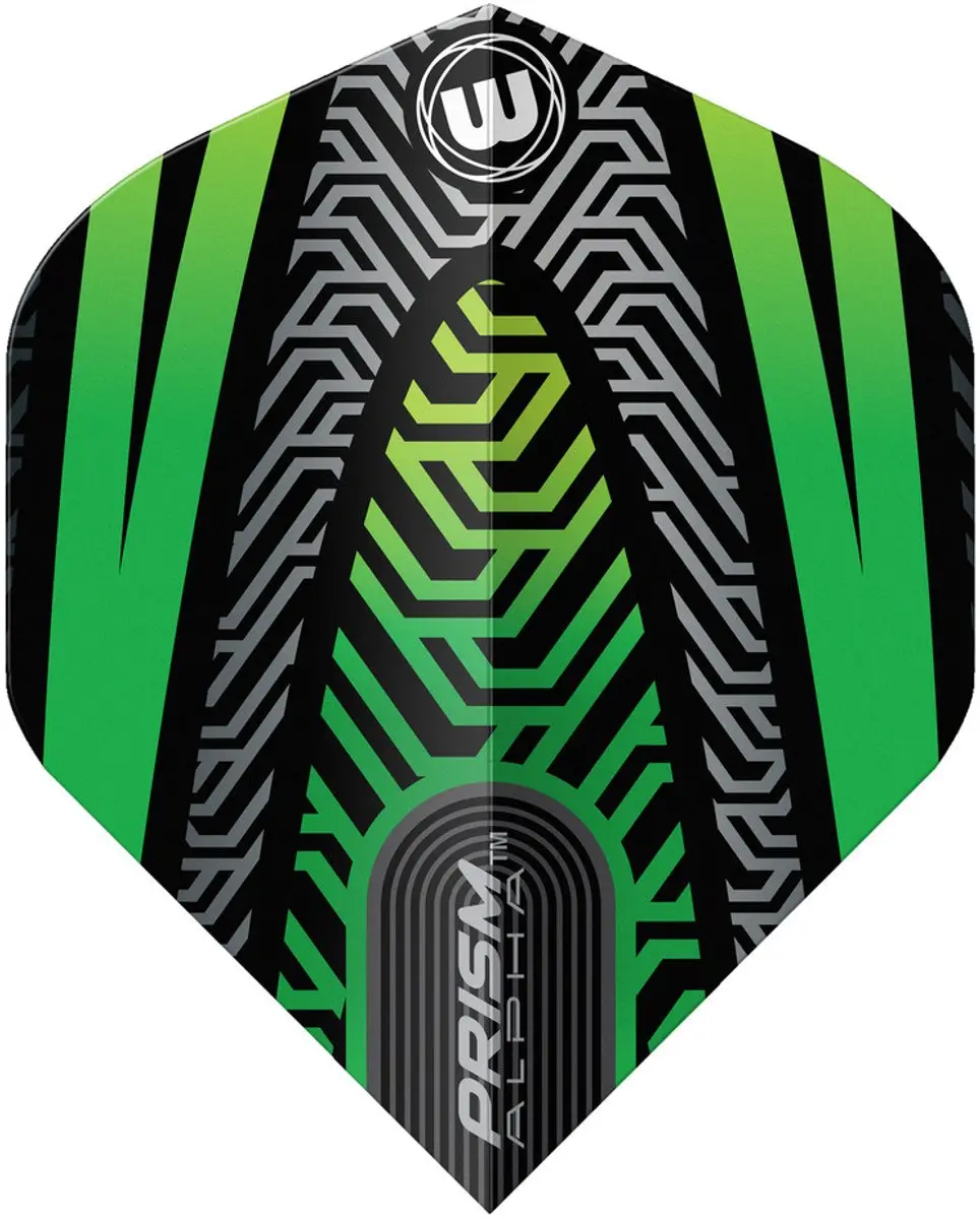 Winmau Prism Alpha Black Green V2 Dart Flights