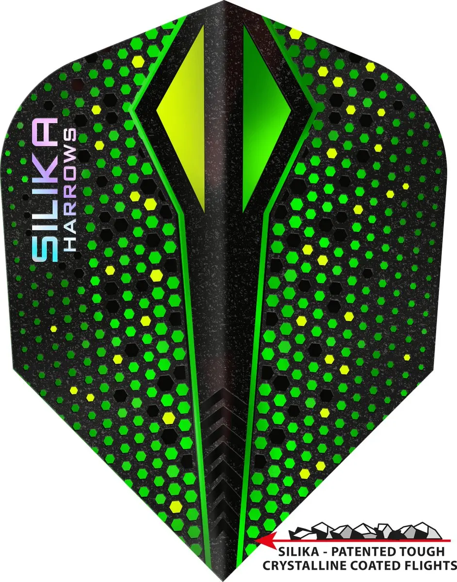 Harrows Silika X Color Shift Green HF5141 Dartvleugels - 3 Stuks