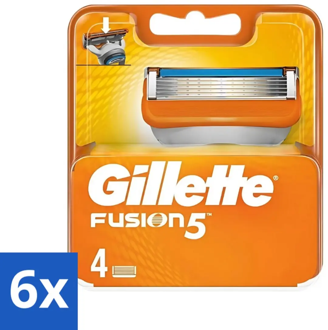 Gillette Fusion 5 Precisie Scheermesjes - 24 Stuks (6x4) - Oranje