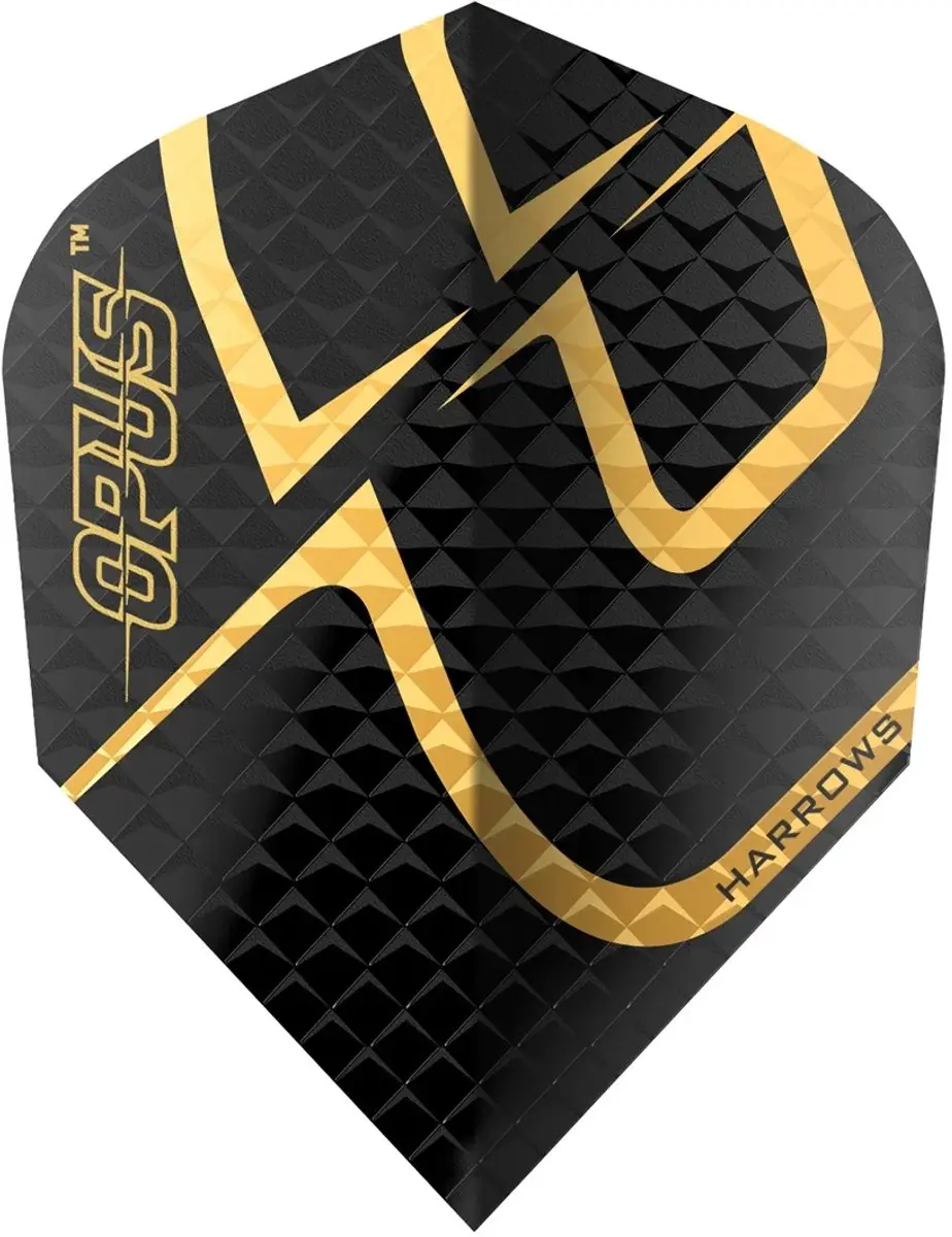 Harrows Opus 2 NO6 Dart Flights HF7561 - 3 Stuks - Goud/Zwart