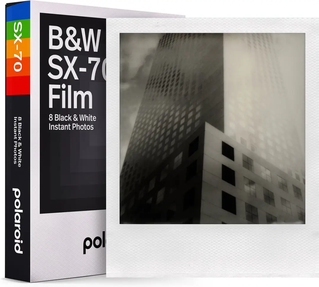 Polaroid B&W Film SX70 - 8 Stuks - Wit