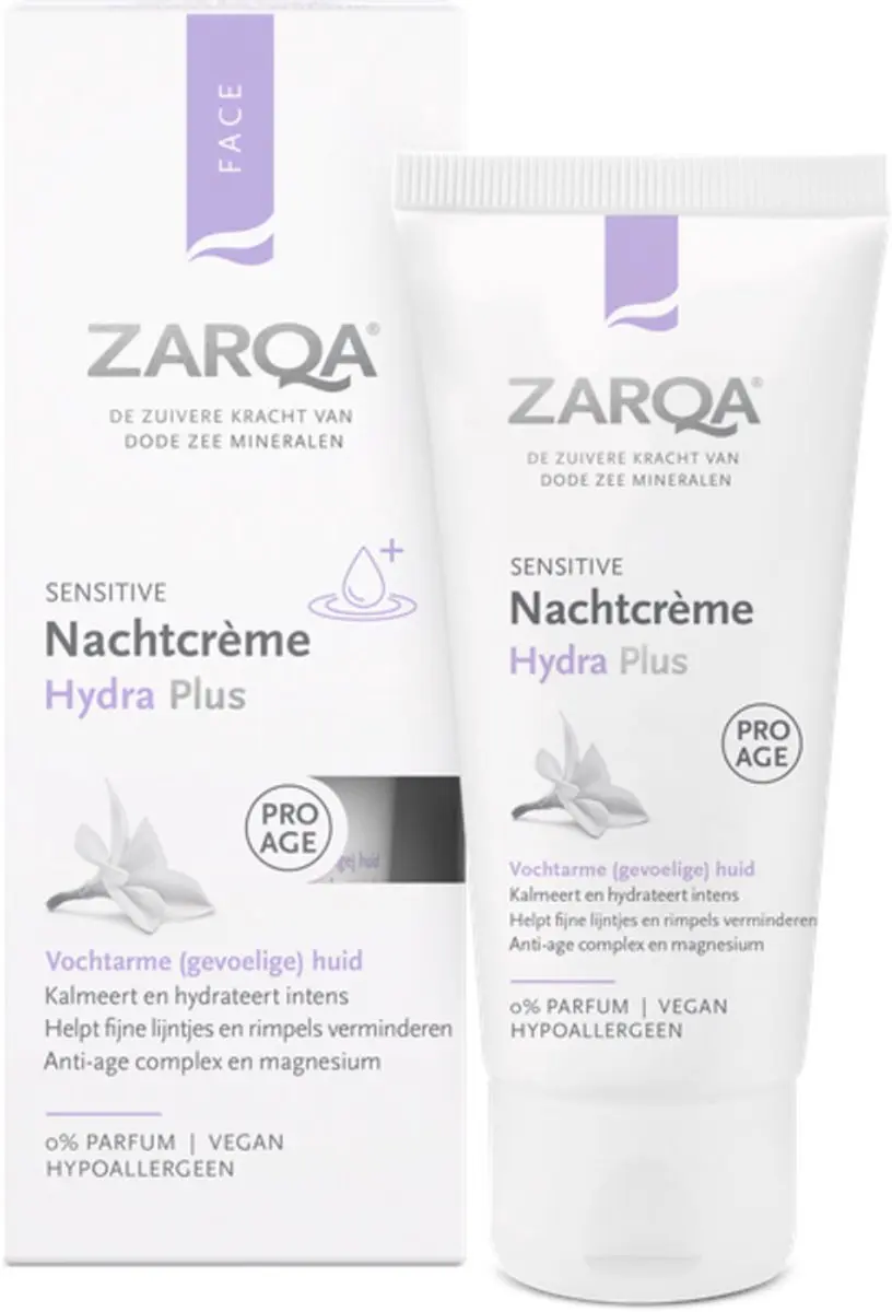 Zarqa Nachtcreme Hydra Plus Sensitive - 2x50ml