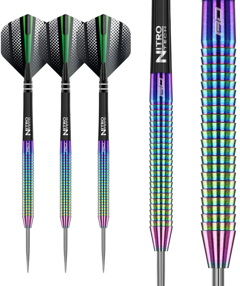 Red Dragon Razor Edge Spectron Dartpijlen - 3 Stuks - Regenboog