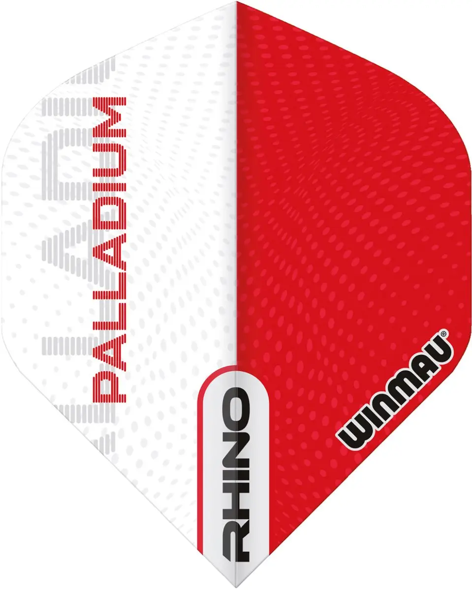 Winmau Rhino Extra Thick Palladium Dart Flights - 3 Stuks - Rood/Wit