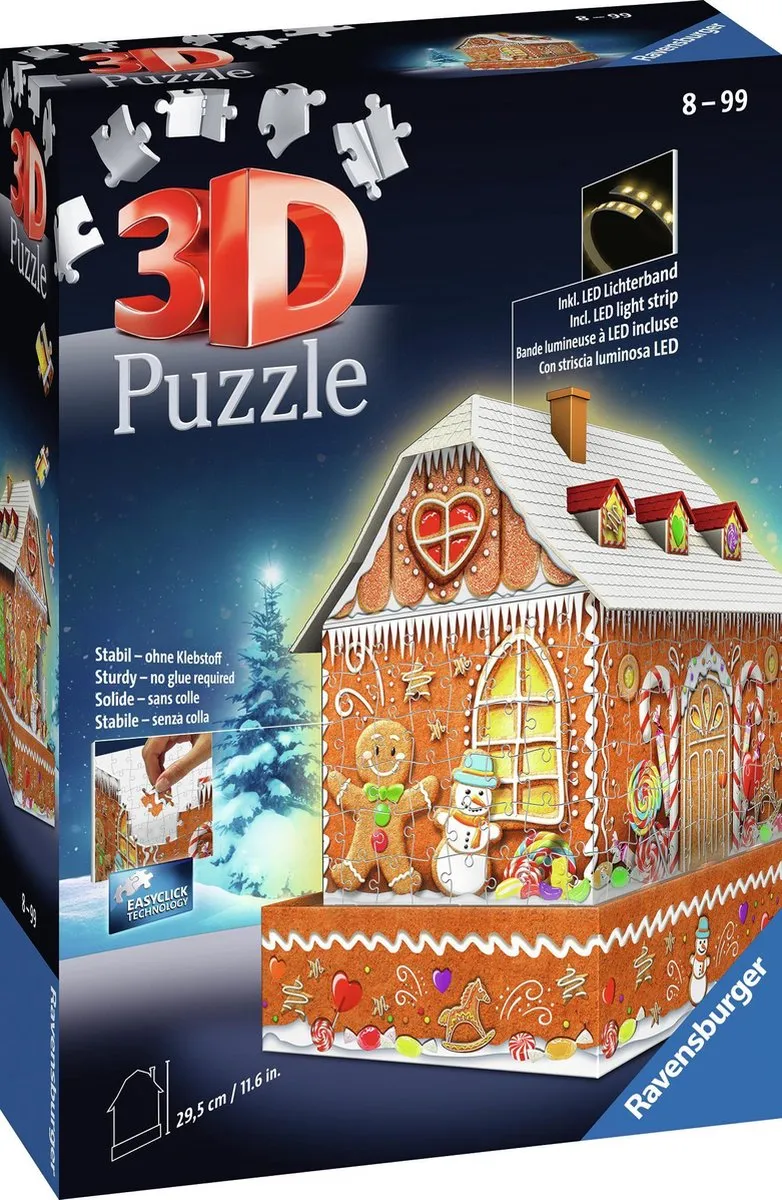 Ravensburger Kerst Gingerbread House Night Edition 216 Stuks - Multicolor