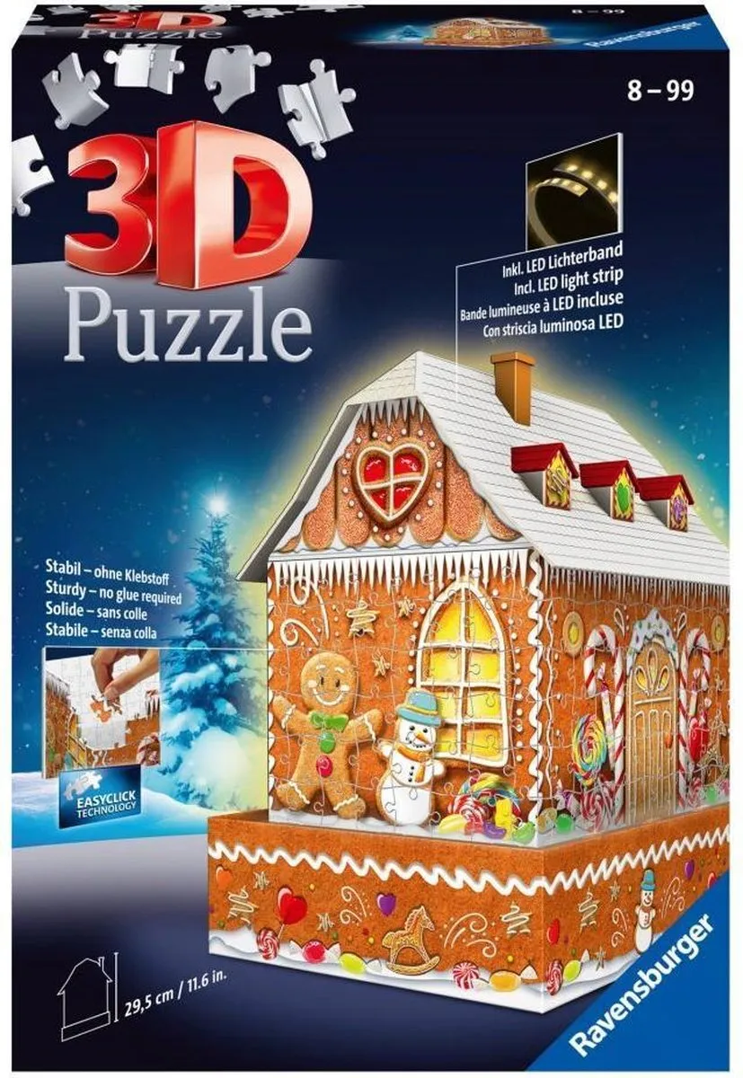 Ravensburger Kerst Gingerbread House Night Edition 216 Stuks