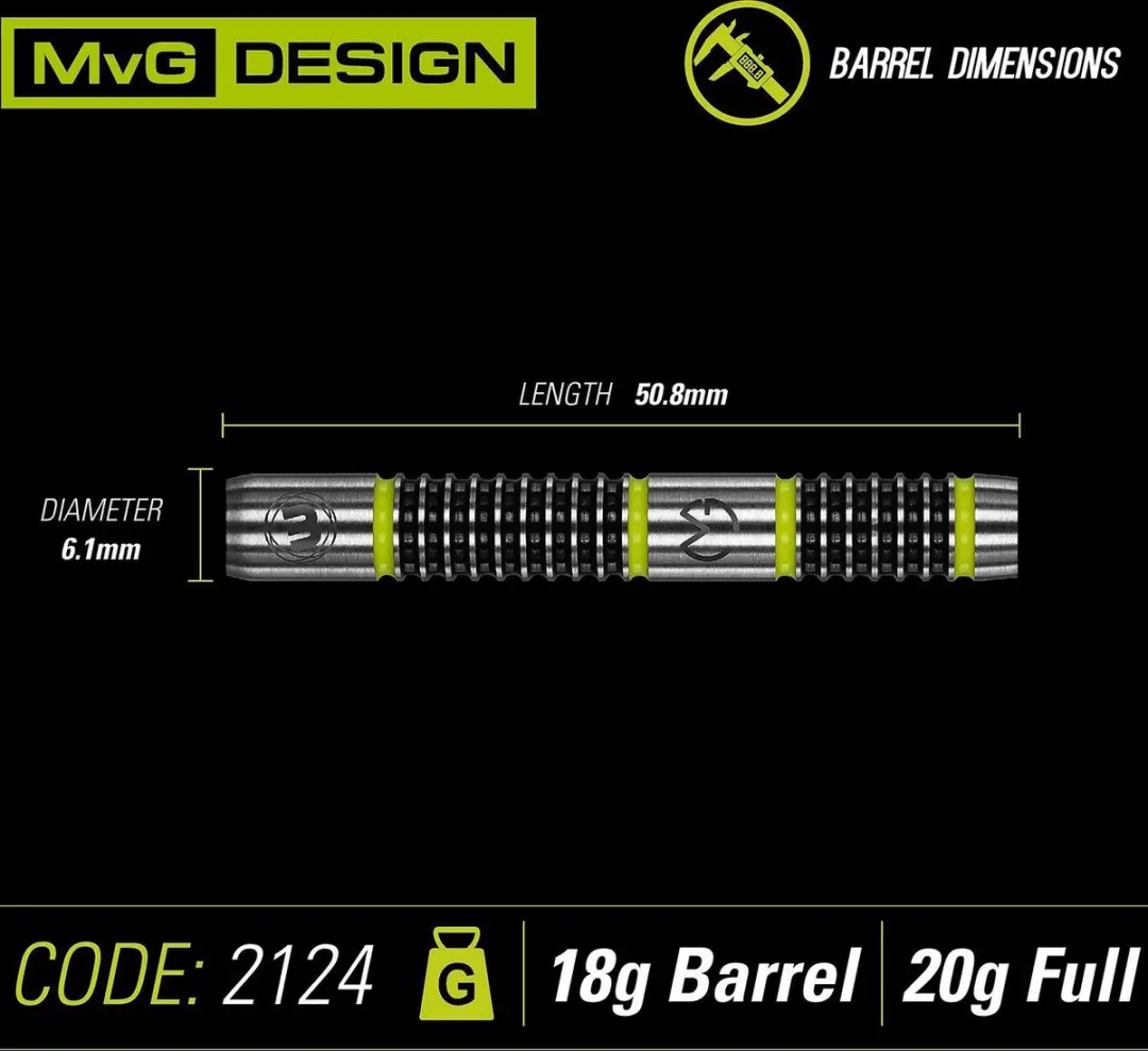 Winmau Michael van Gerwen Aspire 80% Soft Tip Darts - 3 Stuks