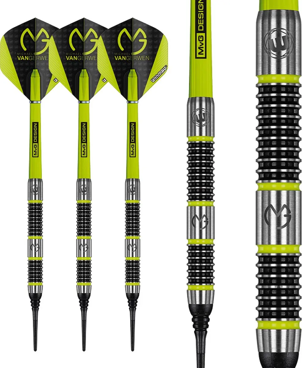Winmau Michael van Gerwen Aspire 80% Soft Tip Darts - 3 Stuks - afbeelding 6 van 6