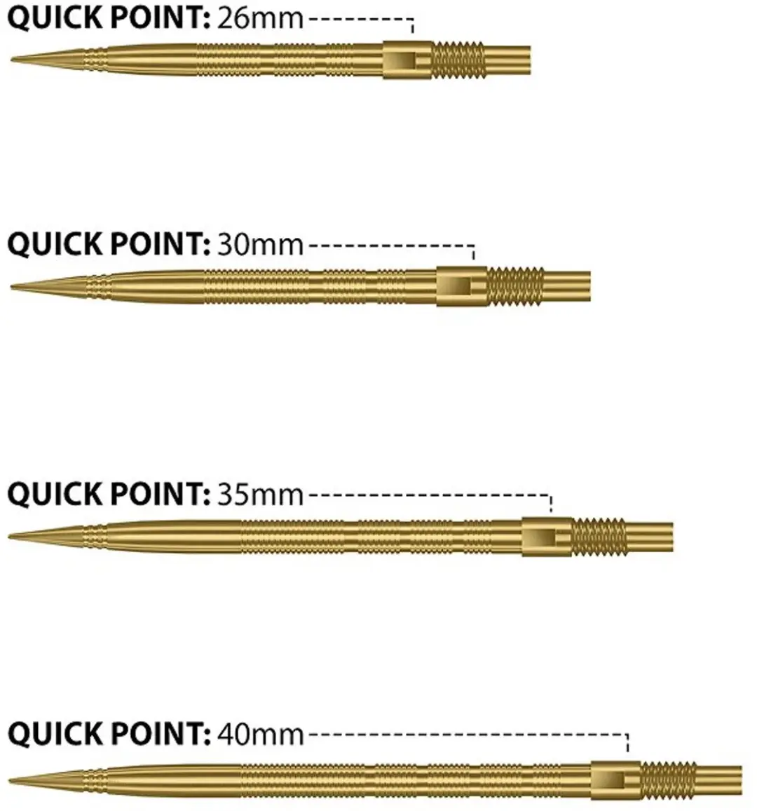 Harrows Quick Points Micro Grip Gold QPG0009 - 3 Stuks