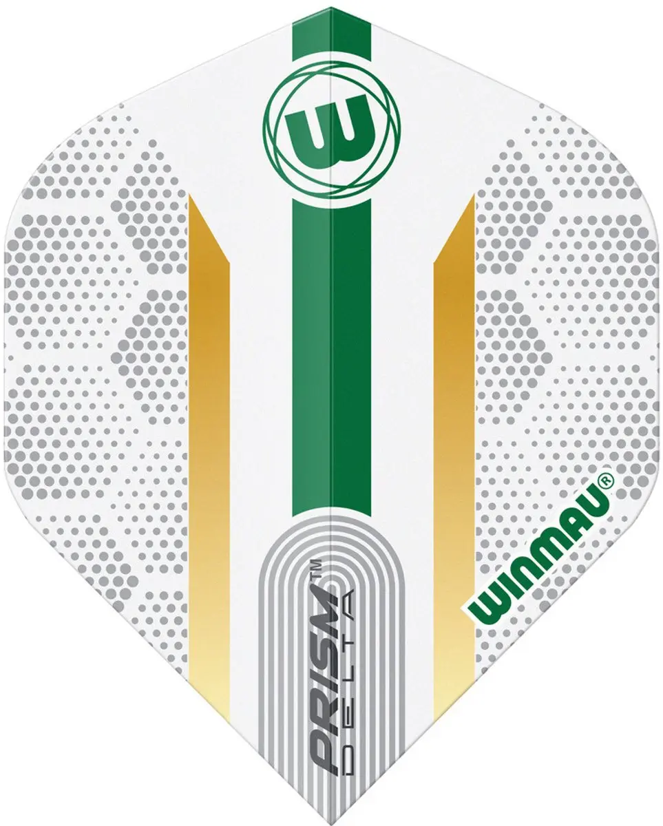 Winmau Prism Delta Xenon Dart Flights - 3 Stuks - Goud/Groen/Wit