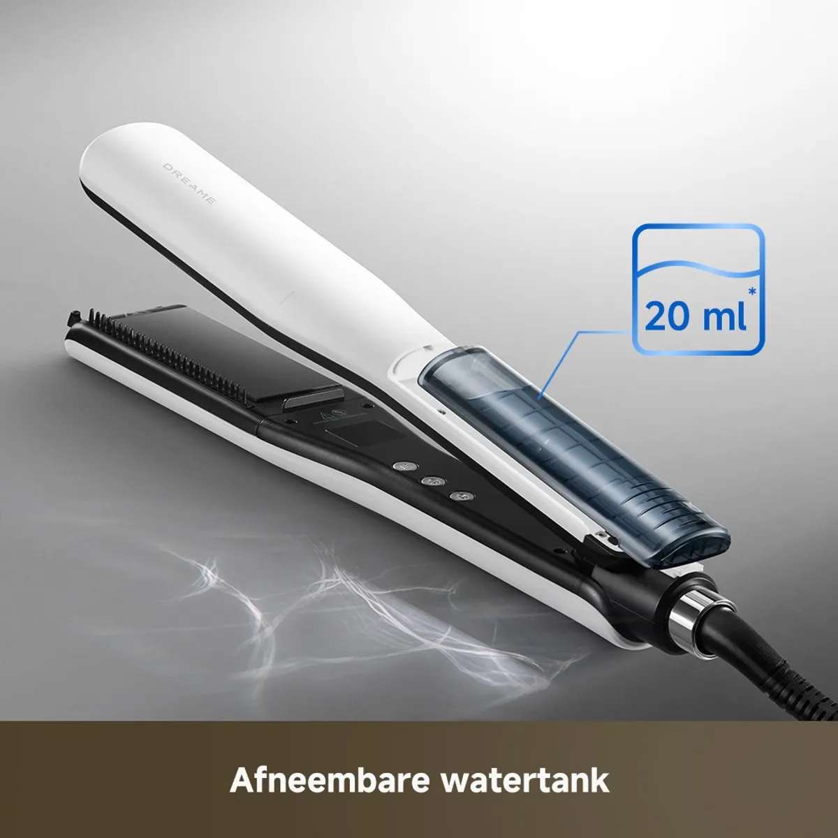 Dreame AuraSteam Straight Stoomstijltang - 5 Temperaturen - Wit
