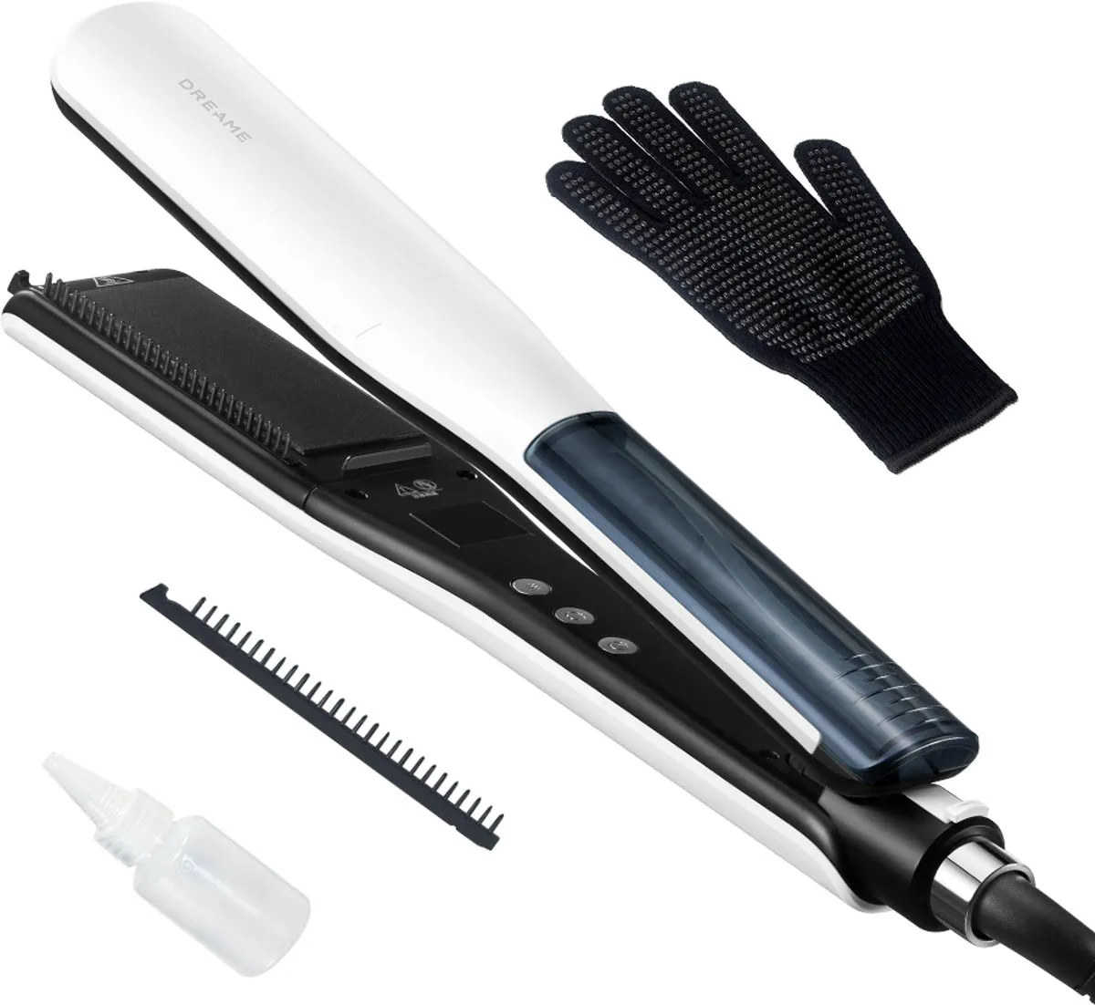 Dreame AuraSteam Straight Stoomstijltang - 5 Temperaturen - Wit