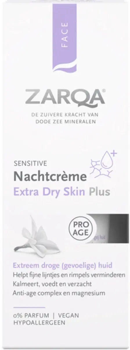 Zarqa Nachtcreme Extra Dry Plus Sensitive 2x50ml