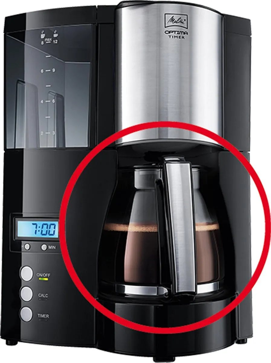 Melitta Optima Koffiepot 6505288 - Zwart/RVS