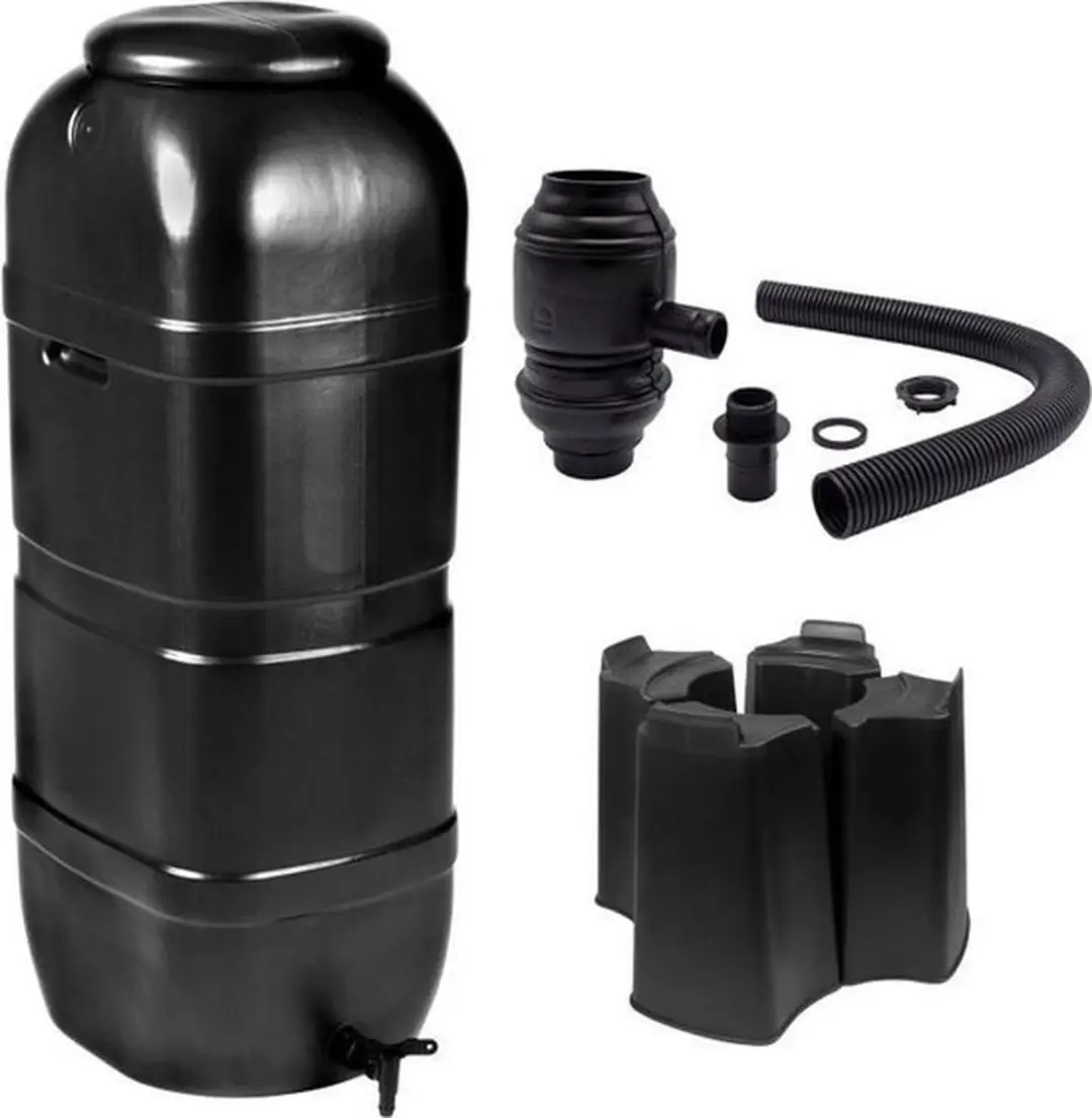 Nature Wateropvangset 100L - Kolomvorm - Anti-UV Zwart