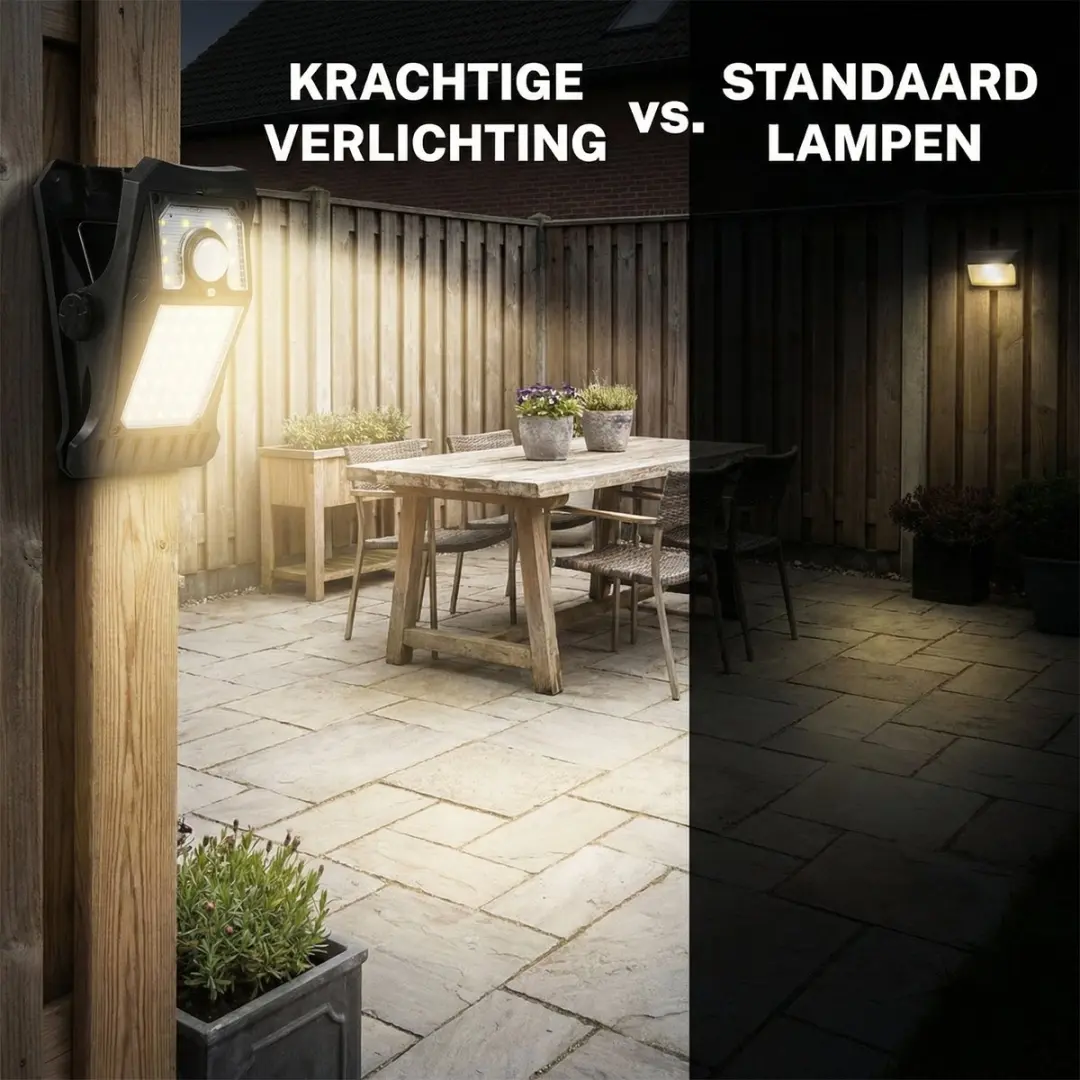 ECTEATOY Buitenlamp Zonne-energie 2 Stuks - IP65 Zwart