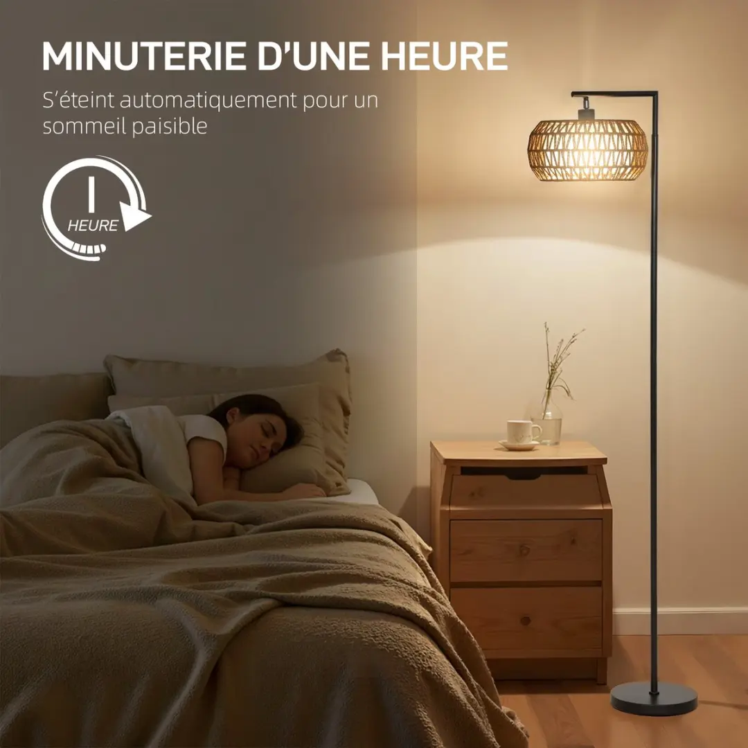 Homcom Vloerlamp 40W - Zwart