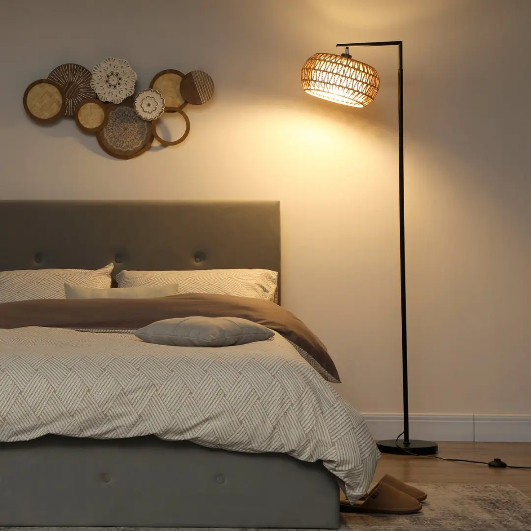 Homcom Vloerlamp 40W - Zwart