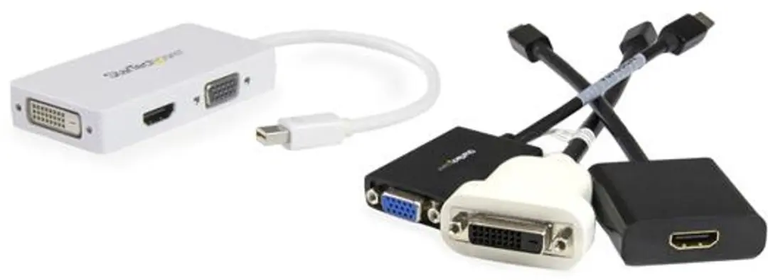 Startech MDP2VGDVHDW Mini DisplayPort naar VGA/DVI/HDMI Adapterkabel - Wit