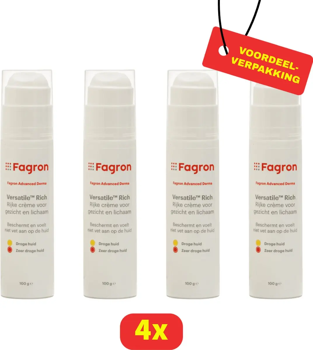 Fagron Versatile Rich Voordeelverpakking 4x100ml
