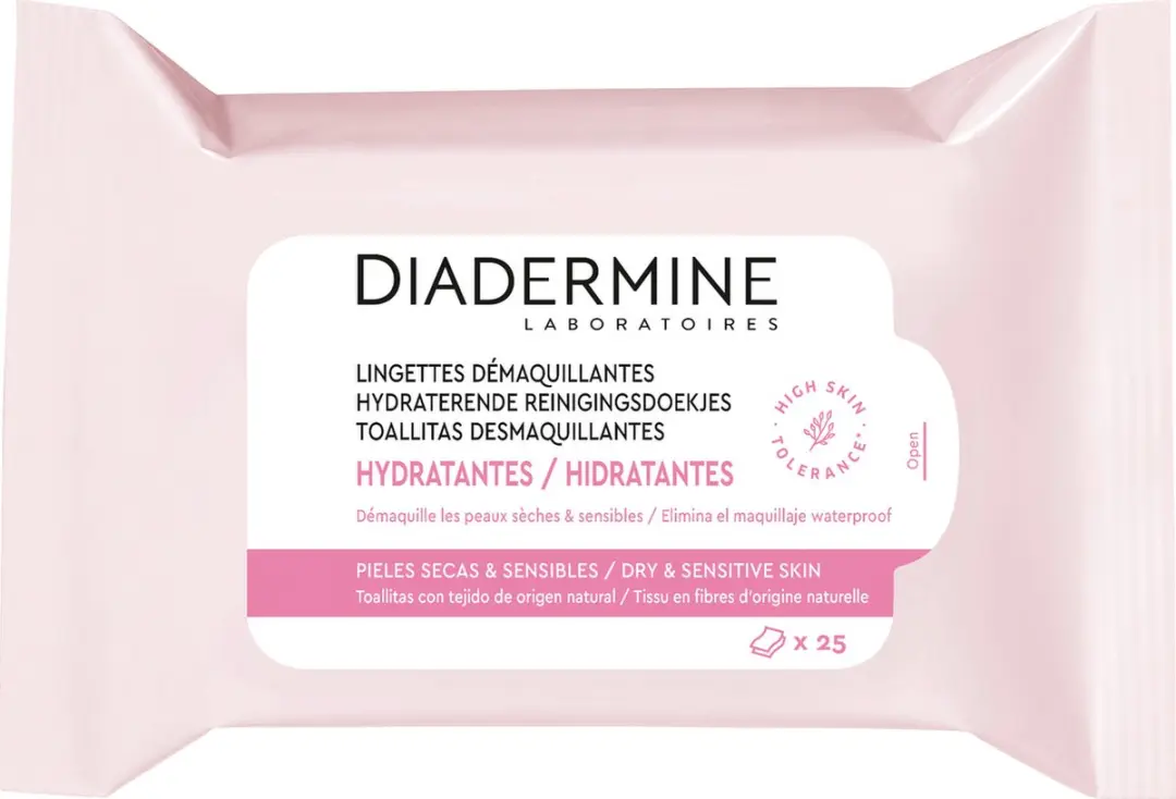 Diadermine Hydraterende Reinigingsdoekjes - 6 Stuks