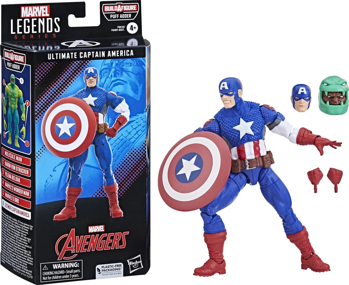 Hasbro Marvel Legends Ultimate Captain America 15cm F66165X0 - Multicolours - afbeelding 6 van 6