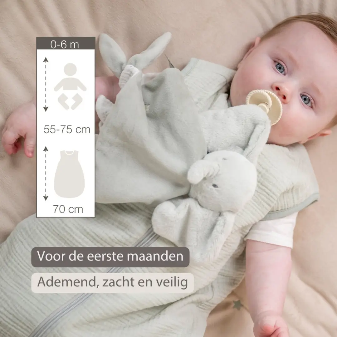 Nattou LouLou Baby Slaapzak 70cm - TOG 0,5 - Groen